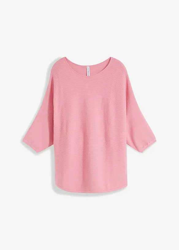 Pull côtelé oversize en viscose mélangée, bonprix