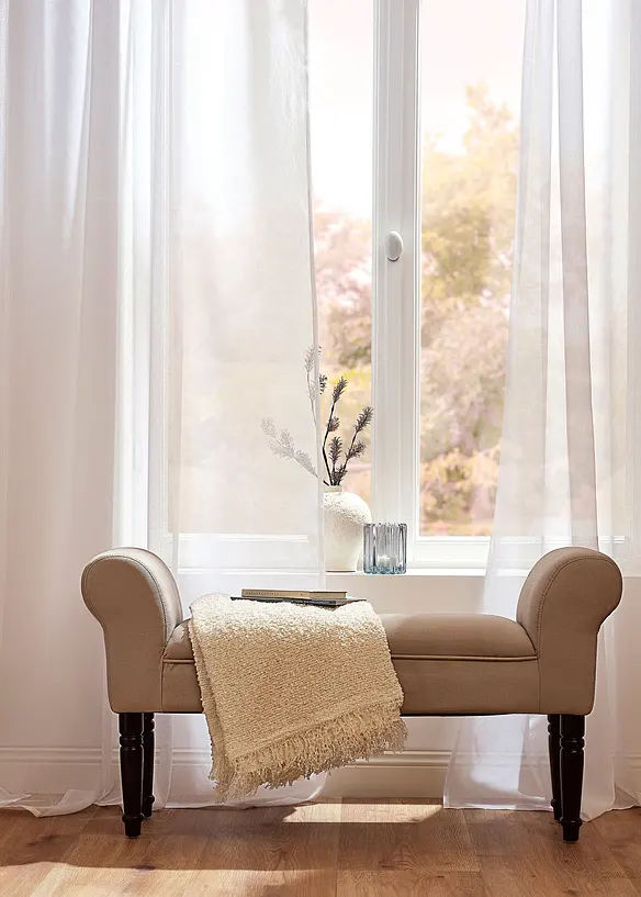 Voilage texturé avec polyester recyclé (1 pce.), bonprix