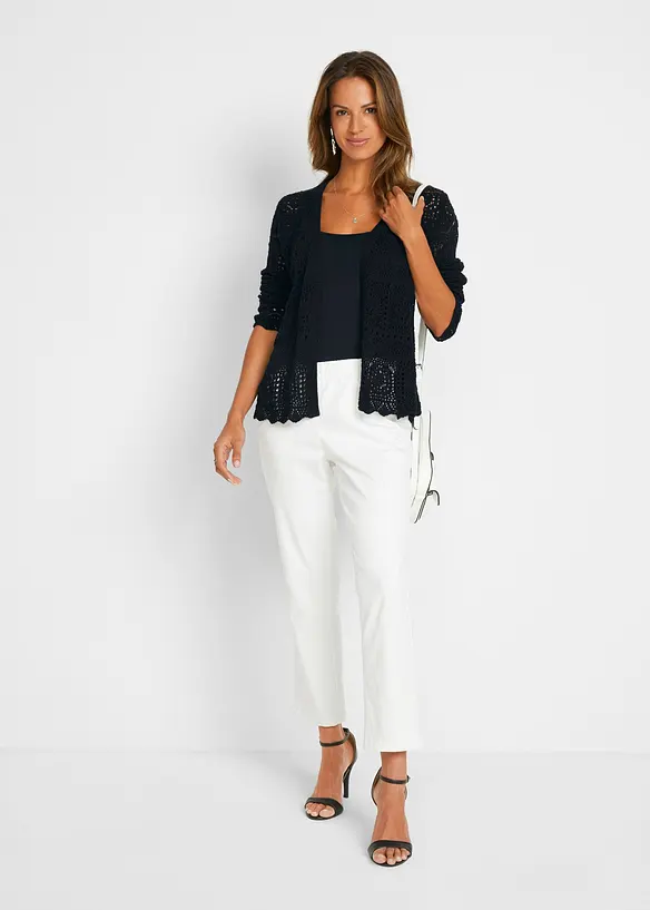 Gilet en maille ajourée, bonprix