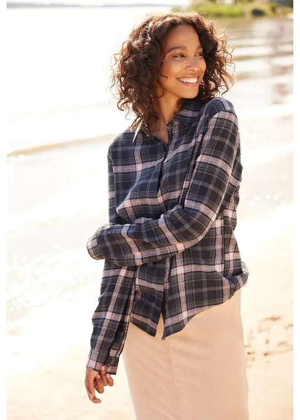 Chemisier en flanelle 100% coton, bonprix