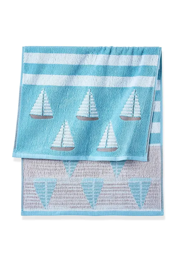 Serviette de toilette motif bateau, bonprix