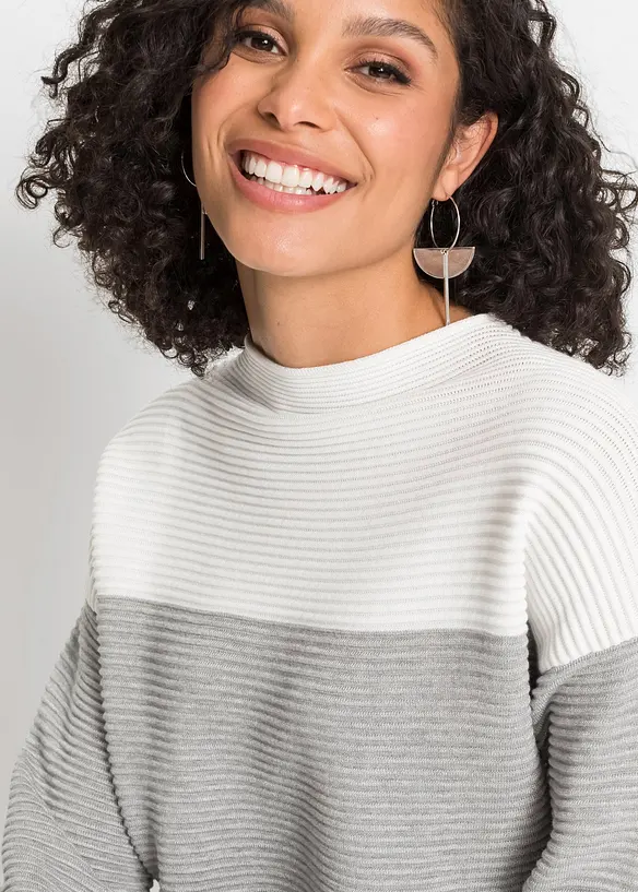 Pull long à rayures, bonprix