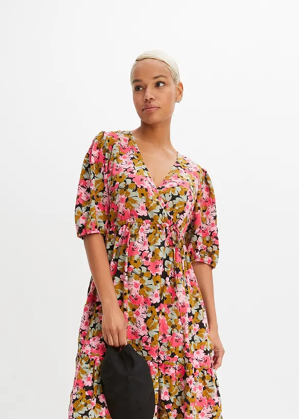 Robe midi en viscose mélangée, bonprix