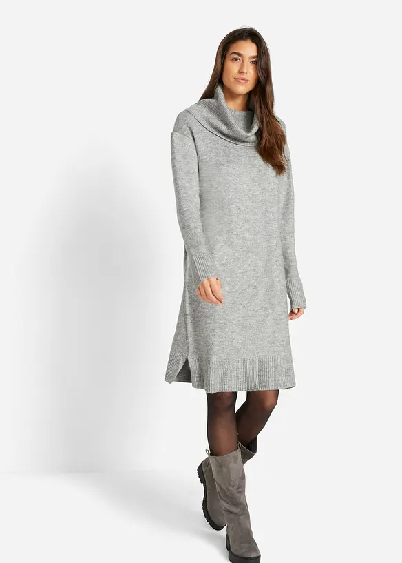 Robe pull oversize à col boule, bonprix