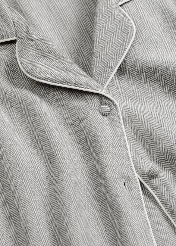Pyjama tissé en flanelle avec motif chevrons, bonprix