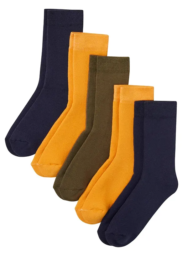 Lot de 5 paires de chaussettes thermo enfant avec coton, bonprix