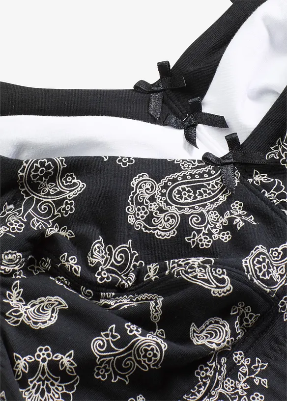 Lot de 3 soutiens-gorge coton sans armatures, bonprix