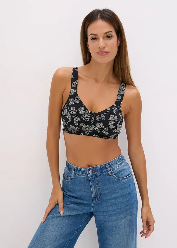 Lot de 3 soutiens-gorge coton sans armatures, bonprix