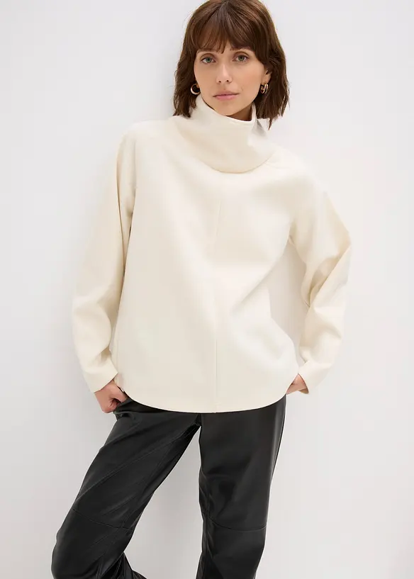 Pull col boule, bonprix