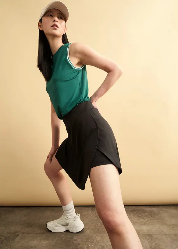 Jupe de sport avec cycliste intégré, séchage rapide, bonprix