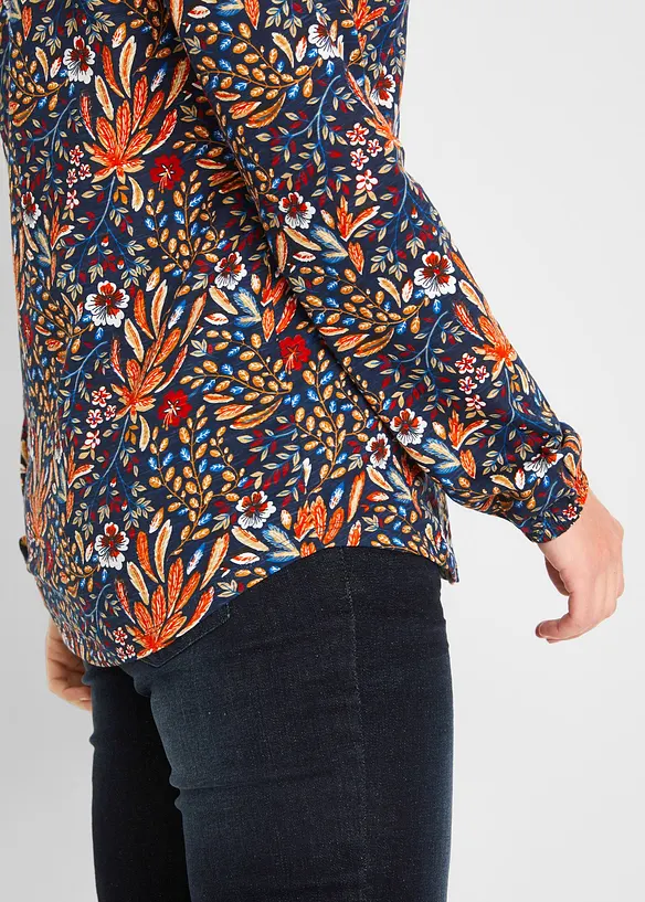 Tunique en jersey imprimée, manches longues, bonprix