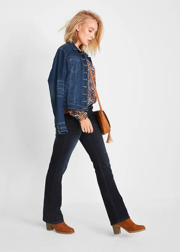 Tunique en jersey imprimée, manches longues, bonprix