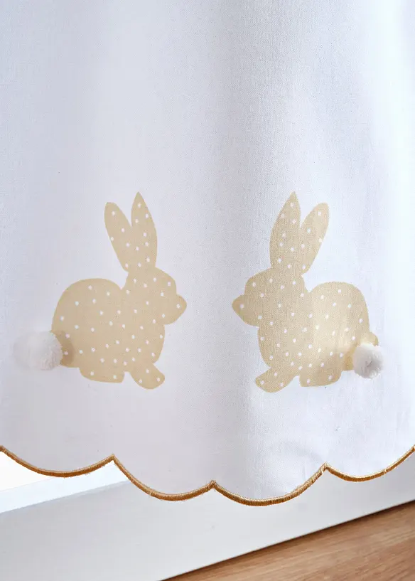 Brise-bise coton motif lapins, bonprix