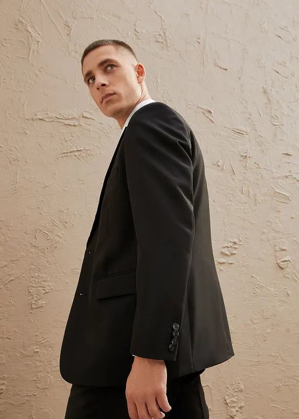 Costume 4 pièces : veste de costume, pantalon, chemise, cravate, bonprix