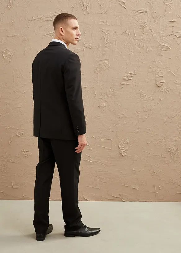 Costume 4 pièces : veste de costume, pantalon, chemise, cravate, bonprix