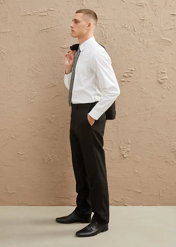 Costume 4 pièces : veste de costume, pantalon, chemise, cravate, bonprix