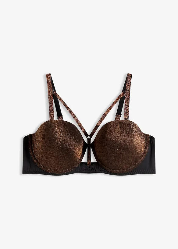 Soutien-gorge balconnet en matière brillante, bonprix