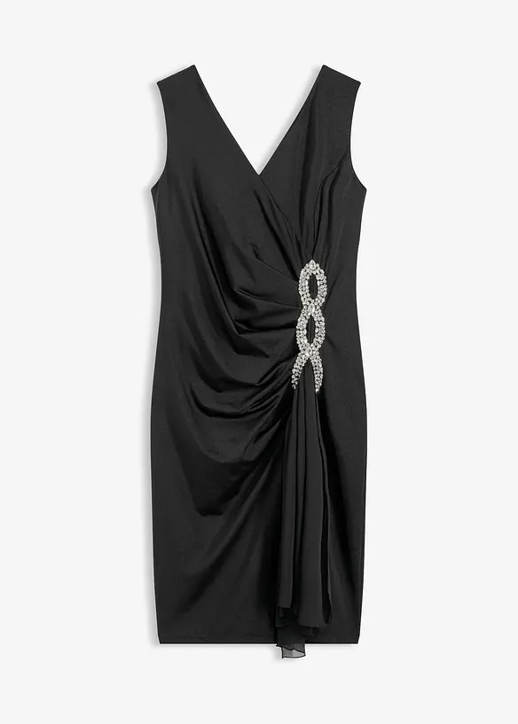 Robe en jersey avec une application en strass, bonprix