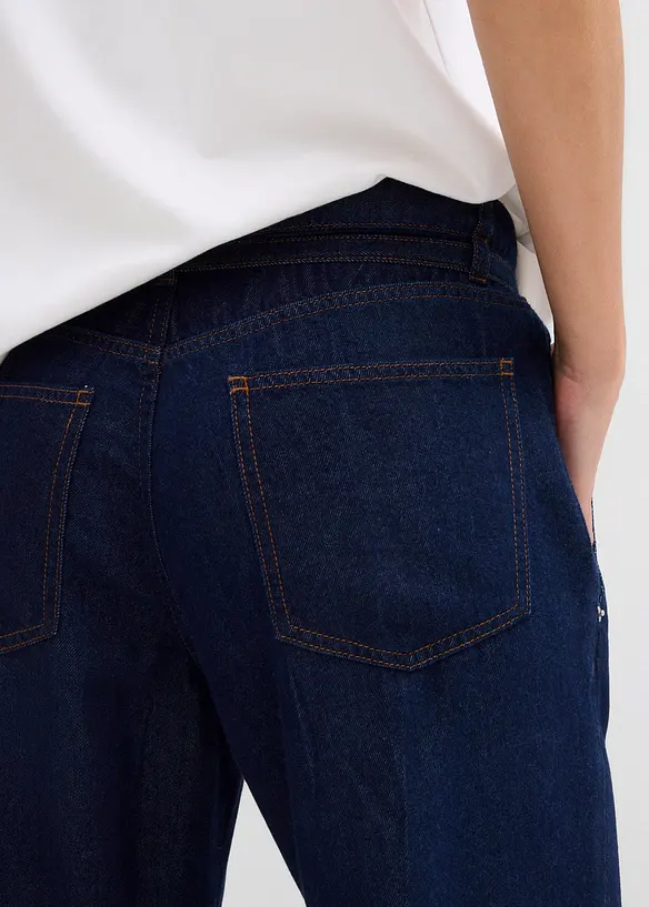 Jean large taille mi-haute avec ceinture, bonprix