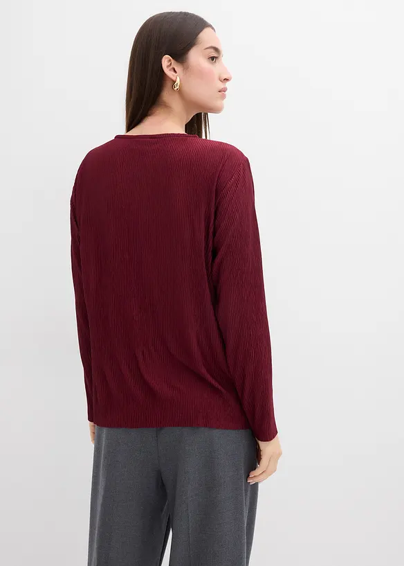 T-shirt manches longues texturé, bonprix