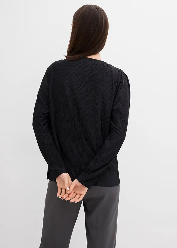 T-shirt manches longues texturé, bonprix