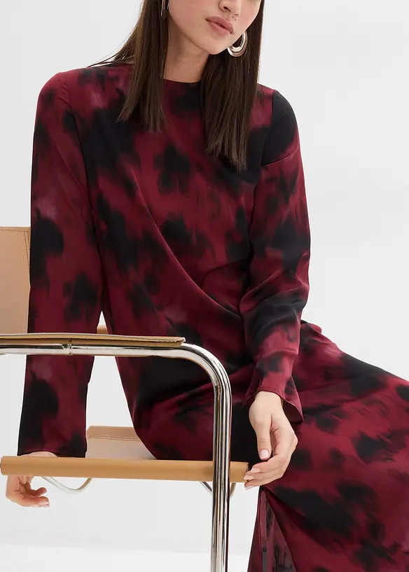 Robe midi en satin, bonprix