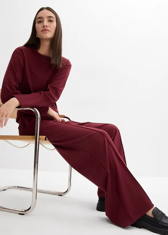 Pantalon en Punto di Roma, bonprix