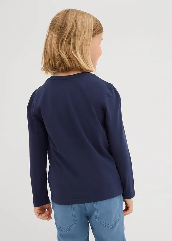 Lot de 3 T-shirts manches longues coton, bonprix