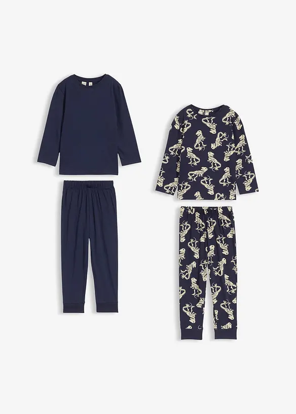 Lot de 2 pyjamas en coton doux, bonprix