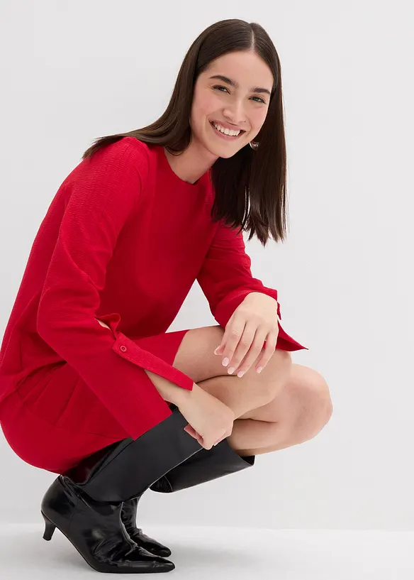 Robe courte et texturée, bonprix