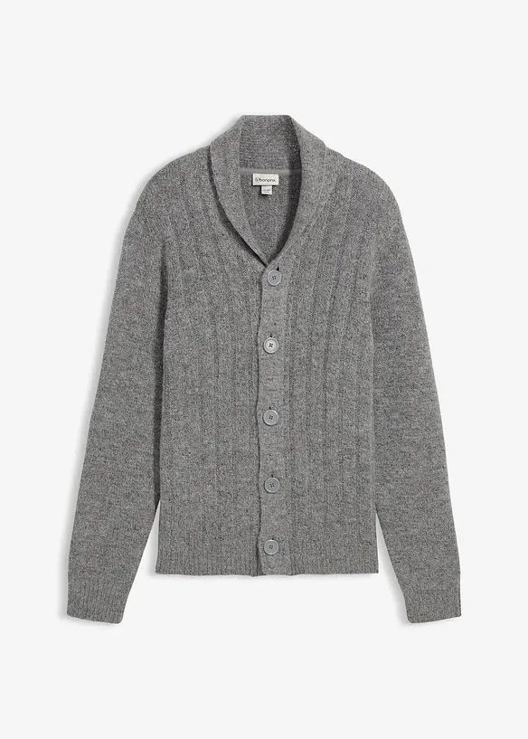 Gilet en maille à motif côtelé, bonprix