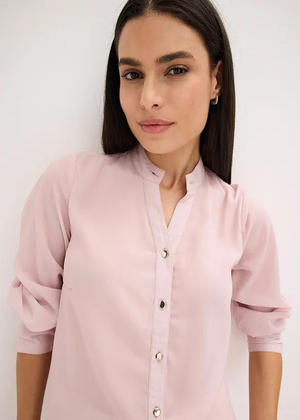 Chemisier en mousseline à col lavallière amovible, bonprix