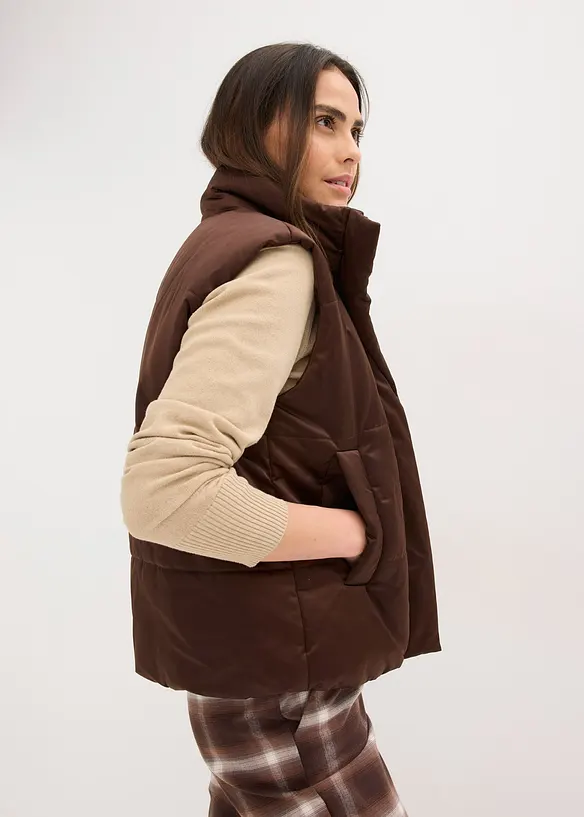 Doudoune sans manches légèrement brillante, bonprix