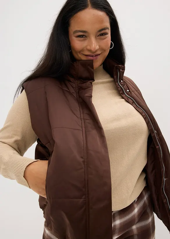 Doudoune sans manches l&eacute;g&egrave;rement brillante, bonprix