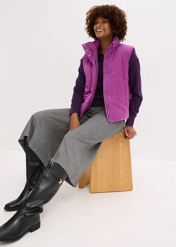 Doudoune sans manches légèrement brillante, bonprix