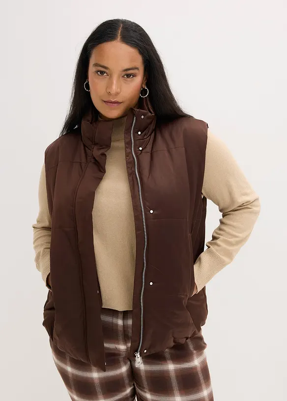 Doudoune sans manches l&eacute;g&egrave;rement brillante, bonprix