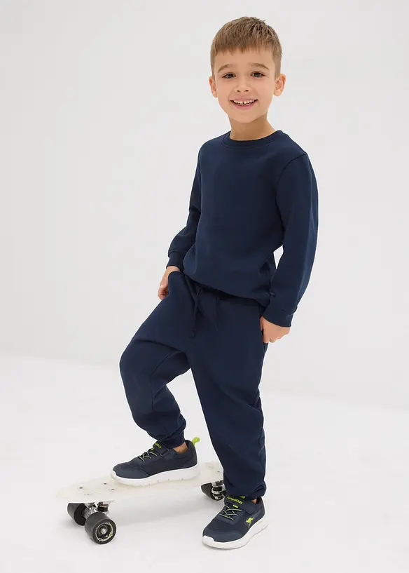 Lot de 2 pantalons de jogging doux en coton mélangé, bonprix