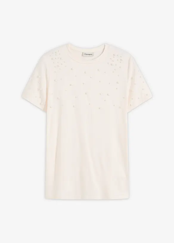 T-shirt avec perles, bonprix