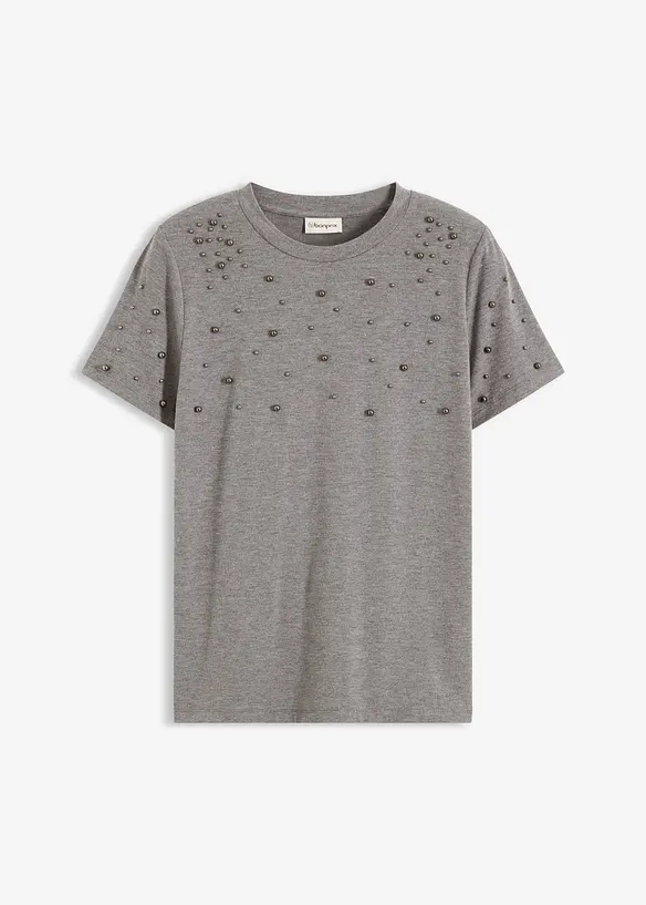 T-shirt avec perles, bonprix