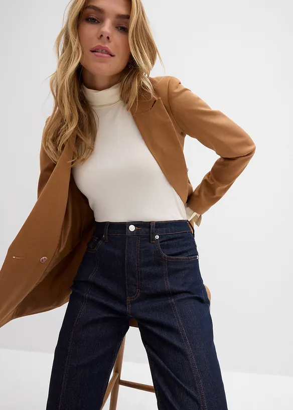 Jean mom taille haute, extensible, bonprix