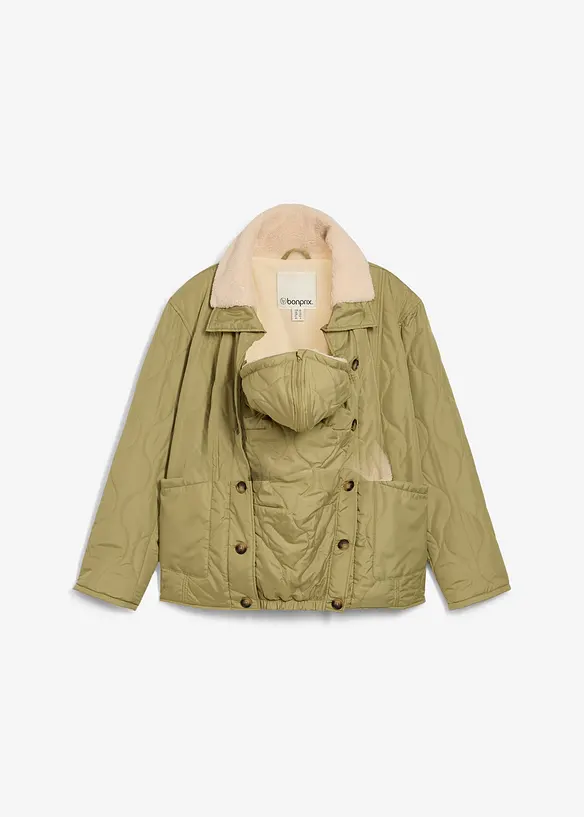 Légère veste de grossesse et de portage 3-en-1 avec doublure sherpa, bonprix