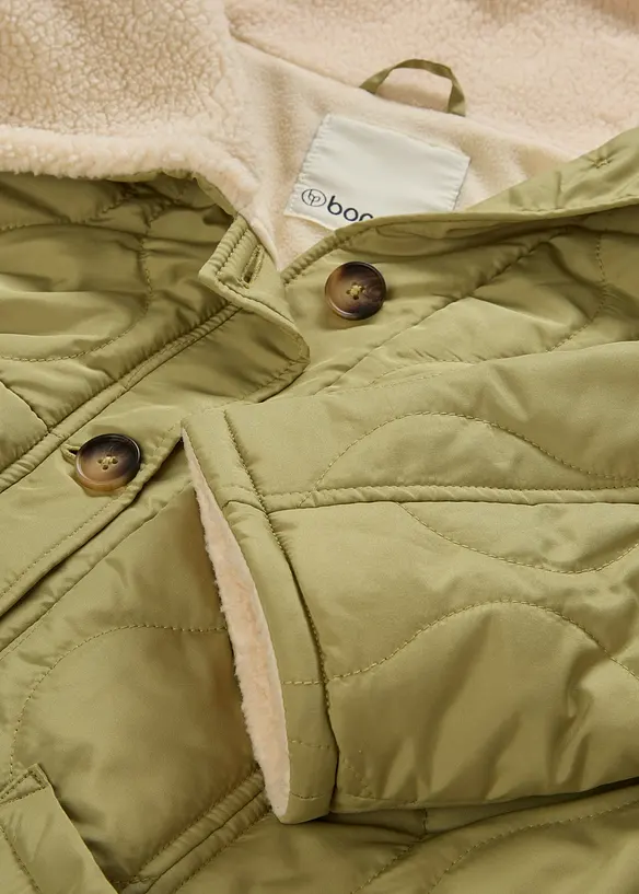 Légère veste de grossesse et de portage 3-en-1 avec doublure sherpa, bonprix