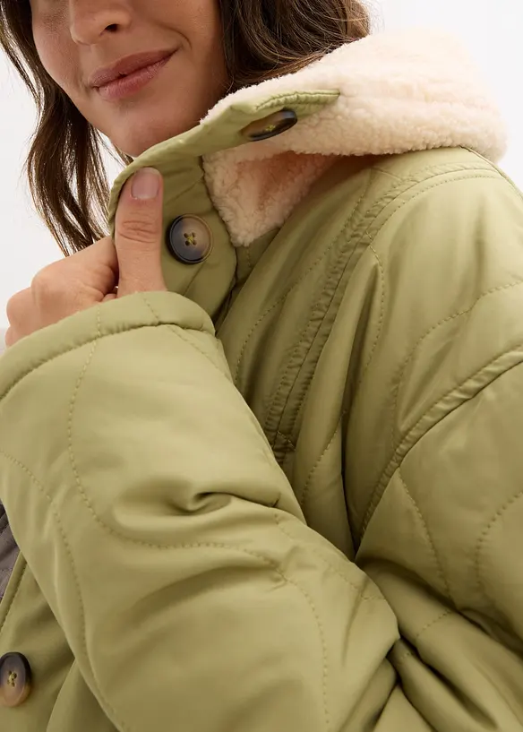 Légère veste de grossesse et de portage 3-en-1 avec doublure sherpa, bonprix