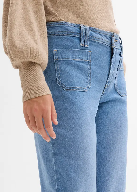 Jean droit taille mi-haute, bonprix