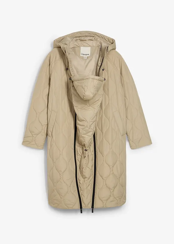Manteau matelassé de grossesse et de portage 3-en-1, moyennement chaud, bonprix