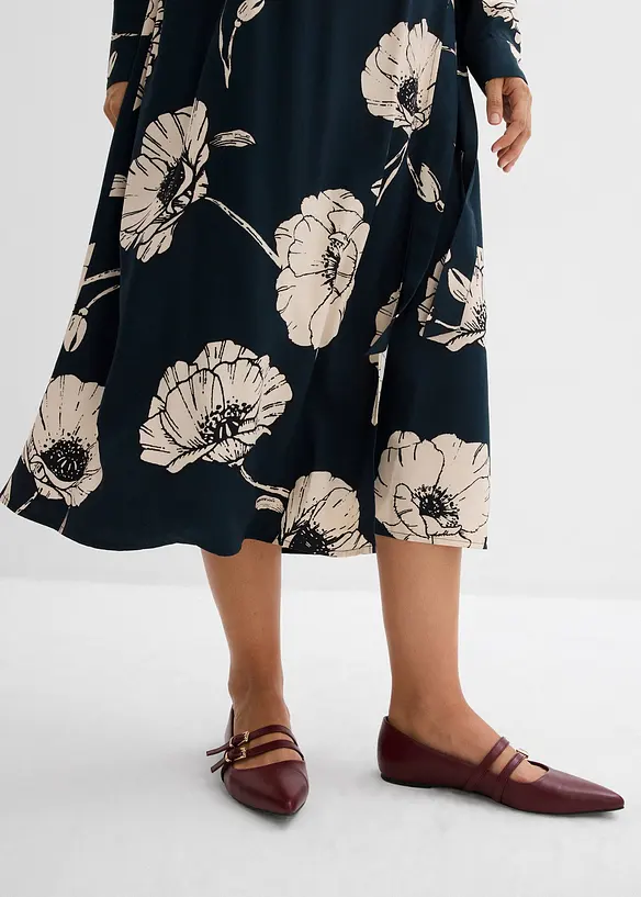 Robe longue de grossesse et d’allaitement, style portefeuille, bonprix