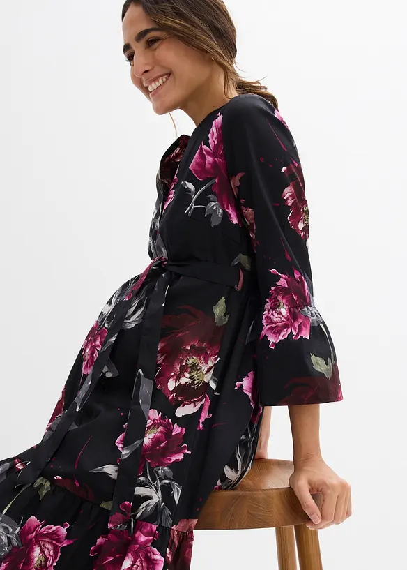 Robe de grossesse et d’allaitement en satin de coton, bonprix