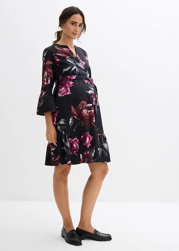 Robe de grossesse et d’allaitement en satin de coton, bonprix