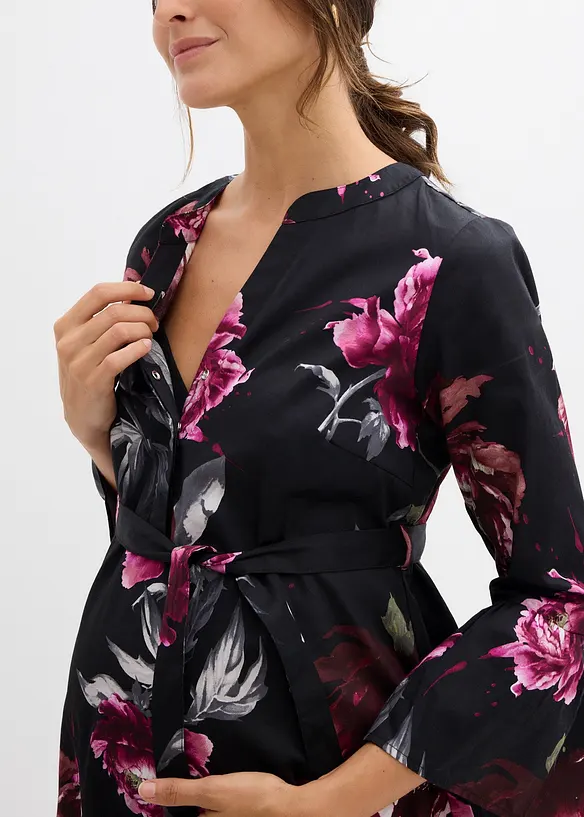 Robe de grossesse et d’allaitement en satin de coton, bonprix