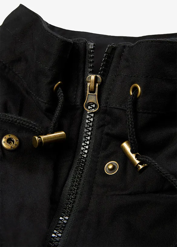 Parka courte en coton &agrave; col montant, cintr&eacute;e, bonprix